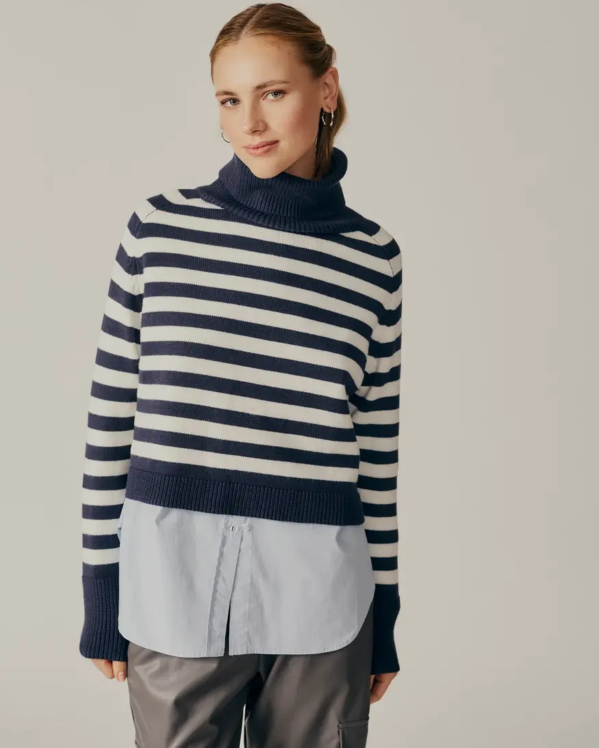 Deluc Pugliese Striped Turtleneck
