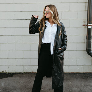 Mauritius Deniz Leather Trench Coat