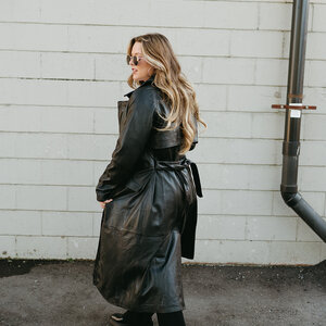 Mauritius Deniz Leather Trench Coat