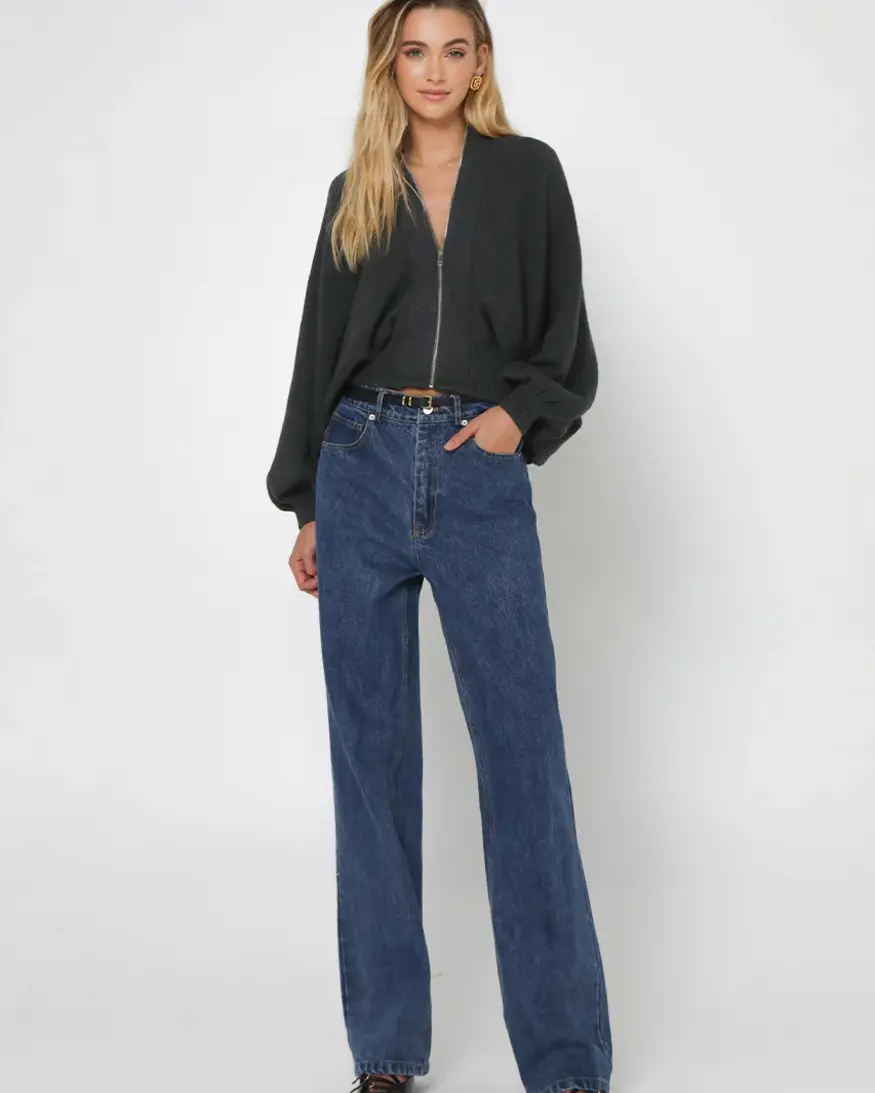 Madison The Label Finn Zip Knit Cardigan