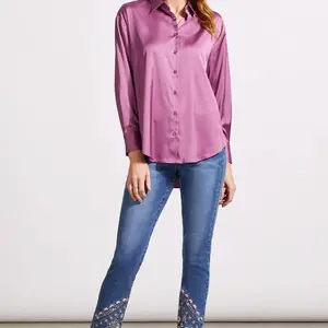 Tribal Nola Satin Button Up