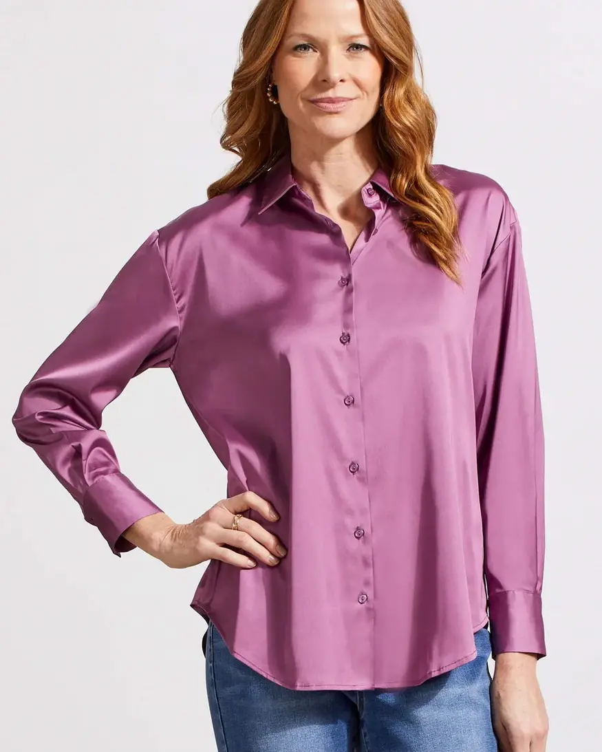 Tribal Nola Satin Button Up