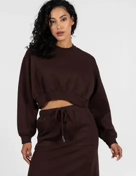 Cest Moi Cotton Fleece Crop