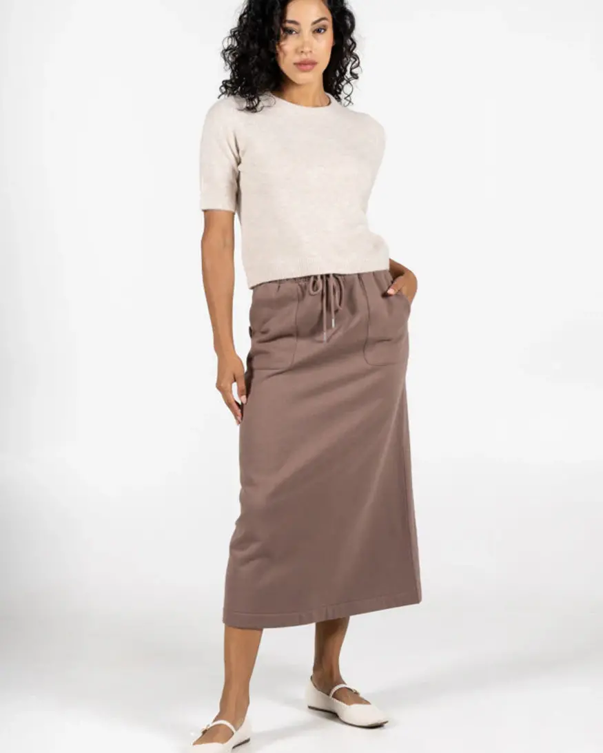 Cest Moi Cotton Fleece Cargo Skirt