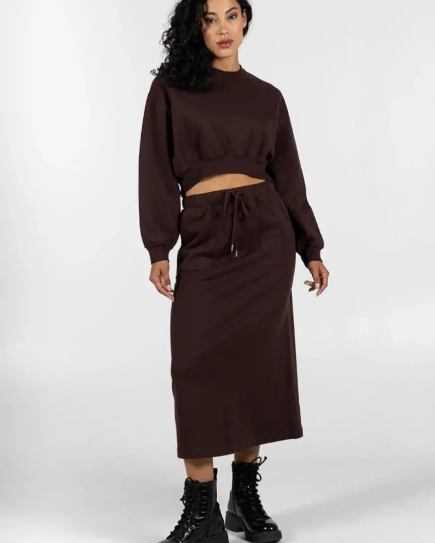 Cest Moi Cotton Fleece Cargo Skirt