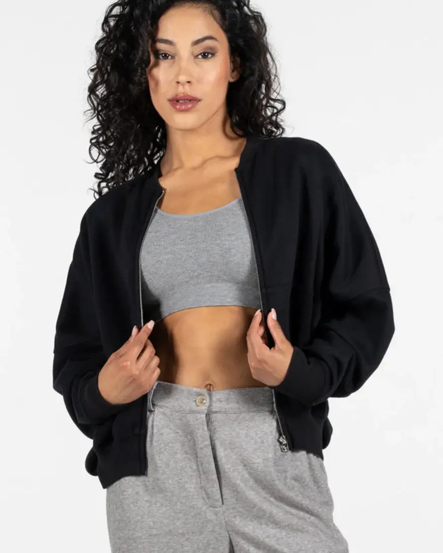 Cest Moi Cotton Fleece Zip