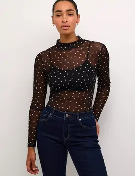 Kaffe Johanne LS Mesh Tee Kaffe Johanne LS Mesh Tee