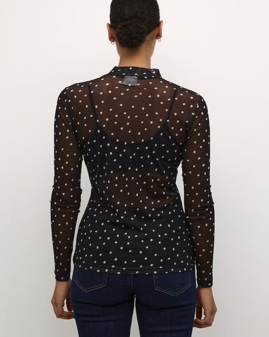 Kaffe Johanne LS Mesh Tee