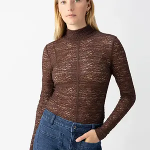 Sanctuary L/S Textured Mock Neck