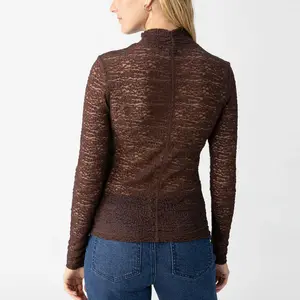 Sanctuary L/S Textured Mock Neck