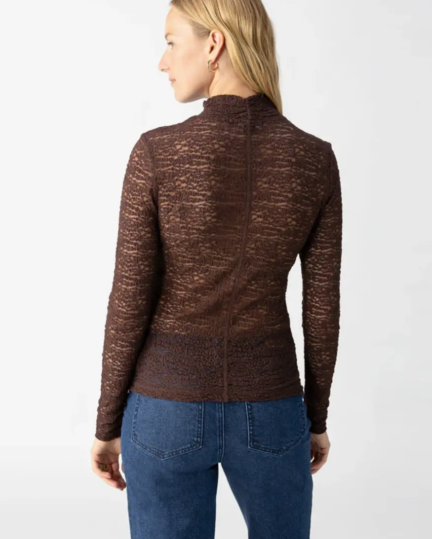 Sanctuary L/S Textured Mock Neck
