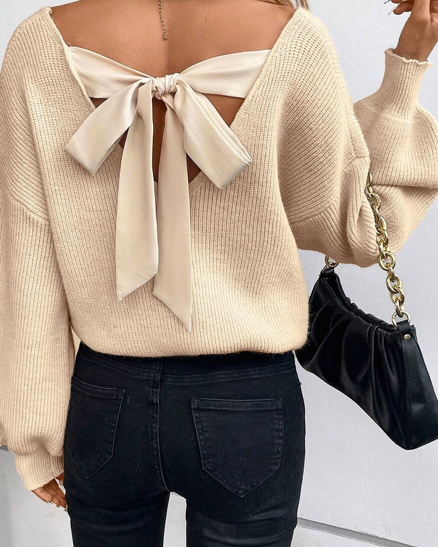 Knot tie sweater discount