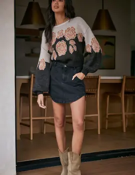 Saltwater Lux Mimi Floral Sweater