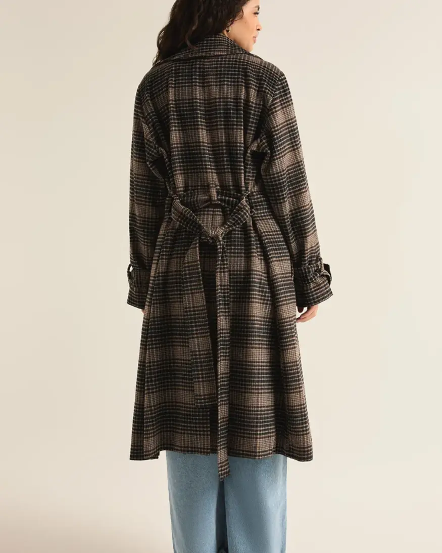 Z-Supply Jackie Plaid Trench
