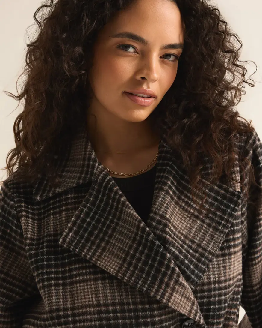 Z-Supply Jackie Plaid Trench