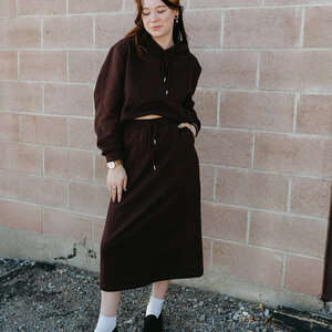 Cest Moi Cotton Fleece Cargo Skirt