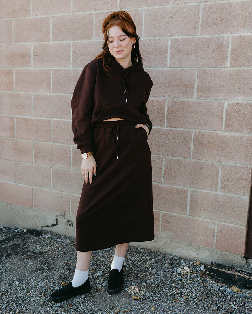 Cest Moi Cotton Fleece Cargo Skirt