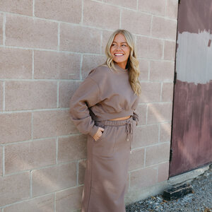 Cest Moi Cotton Fleece Cargo Skirt