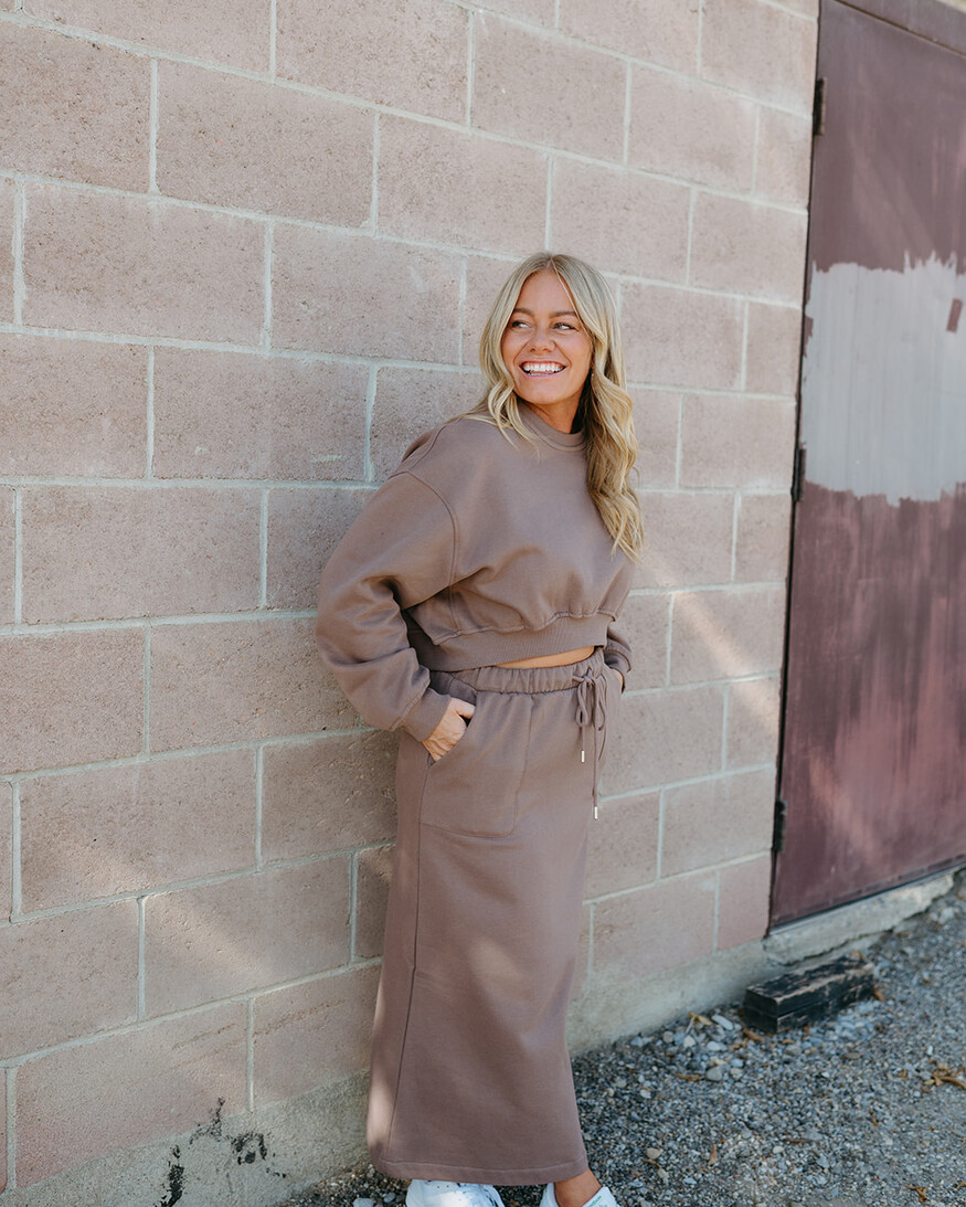 Cest Moi Cotton Fleece Cargo Skirt