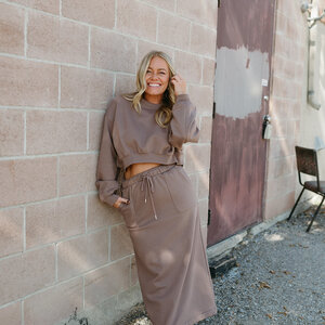 Cest Moi Cotton Fleece Cargo Skirt