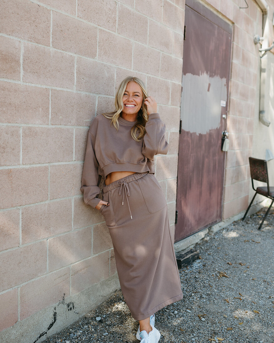 Cest Moi Cotton Fleece Cargo Skirt