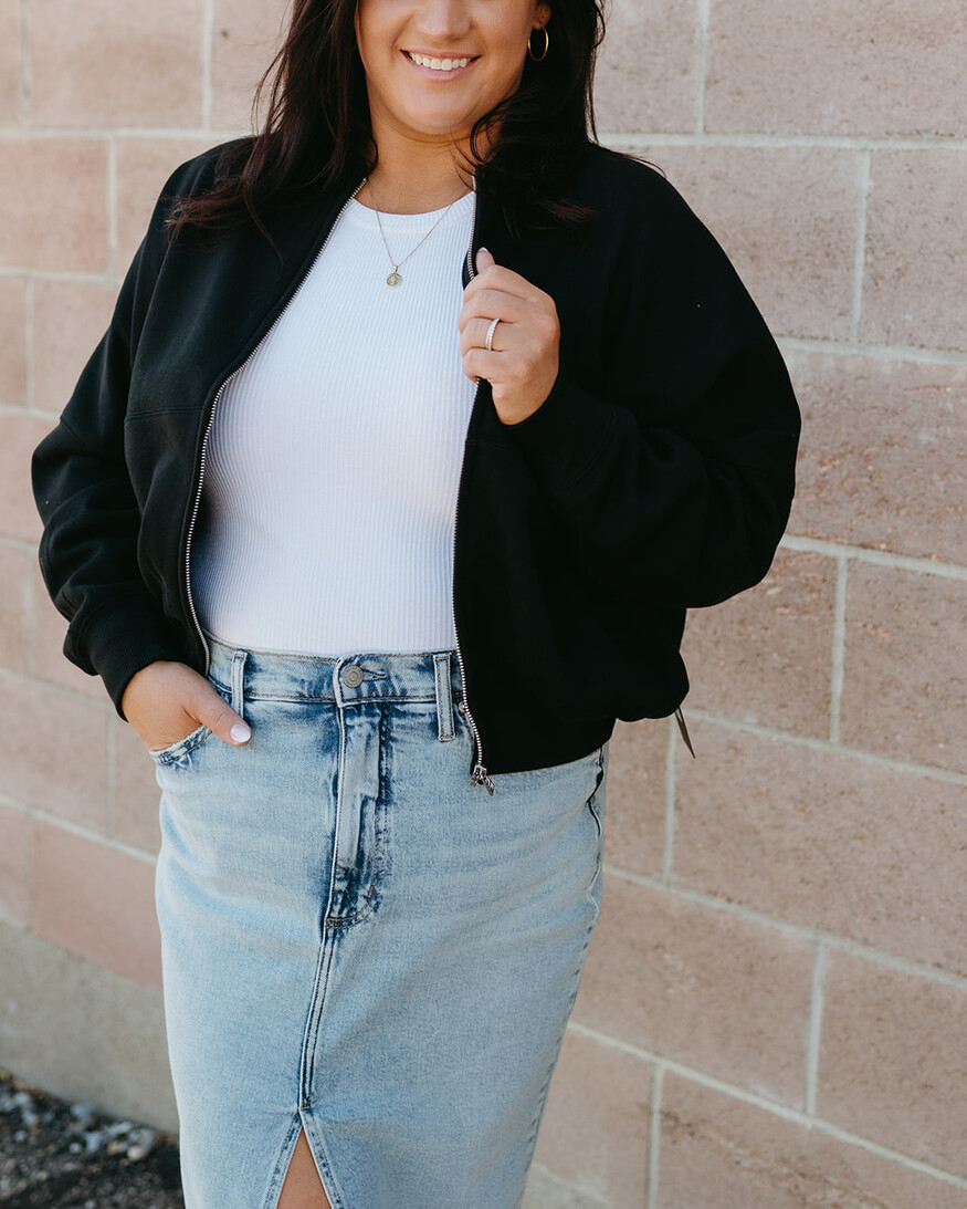 Cest Moi Cotton Fleece Zip