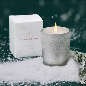 Thymes Flocked Votive Candle