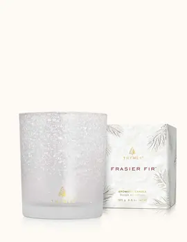 Thymes Flocked Medium Candle