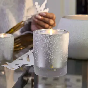 Thymes Flocked Medium Candle