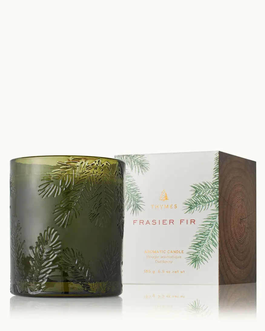 Thymes FFir Molded Green Candle