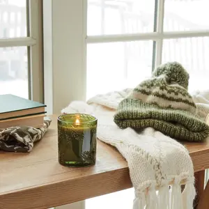 Thymes FFir Molded Green Candle