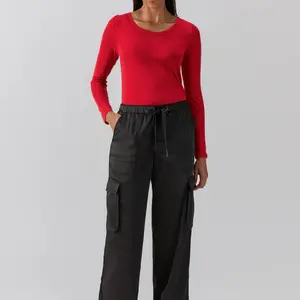 Sanctuary Satin Cargo Wide Leg