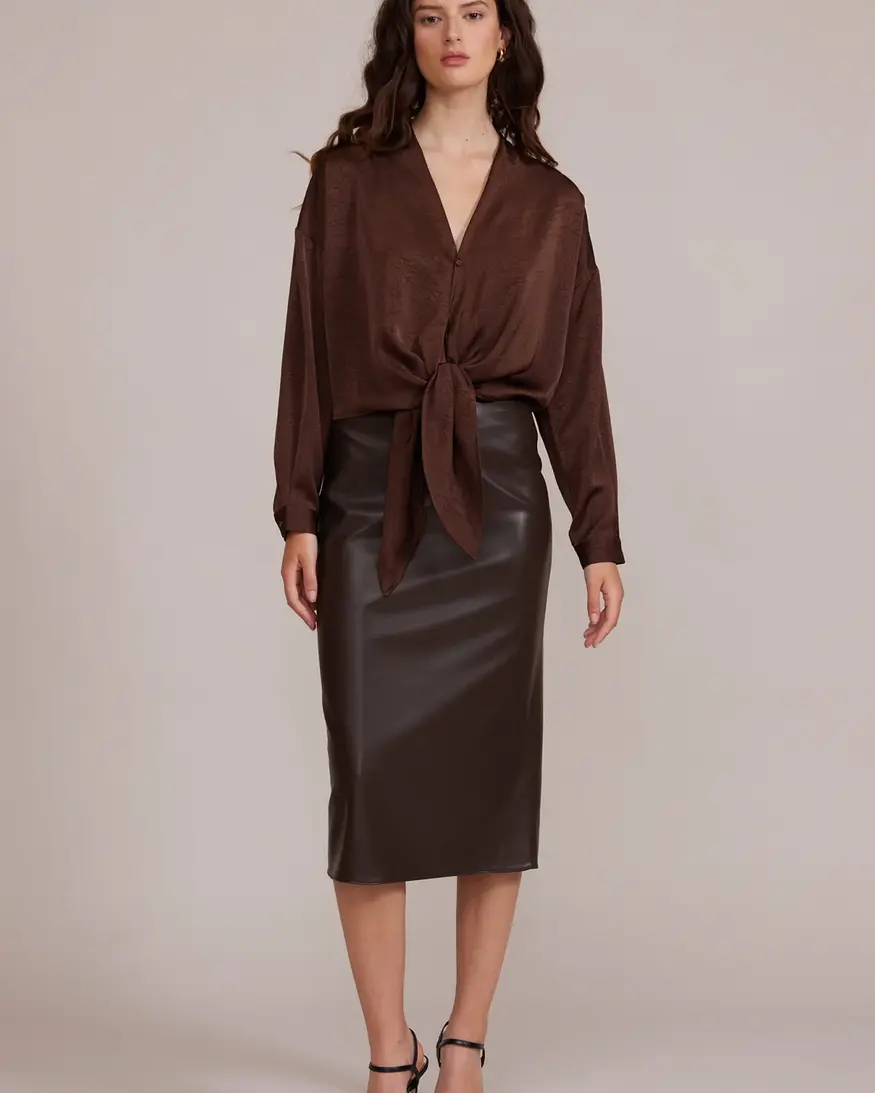 Lucy Paris Ello Faux Leather Skirt