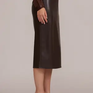 Lucy Paris Ello Faux Leather Skirt