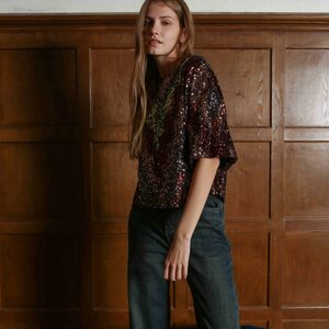 Trinity Sequin SS Top