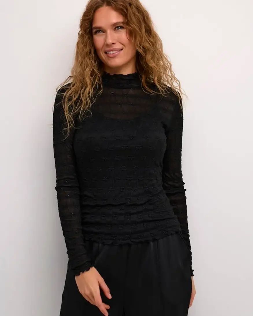 Kaffe Becca LS Lace Tee