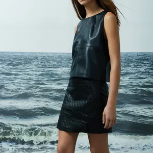 Melissa Nepton Liz Faux Leather Skirt