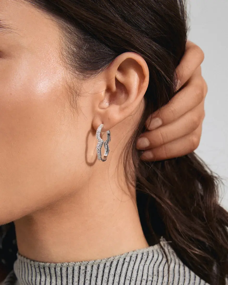 Pilgrim Connect Crystal Earrings