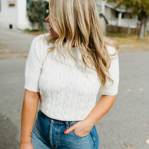 Lucy Paris Lee Pearl Detail Top