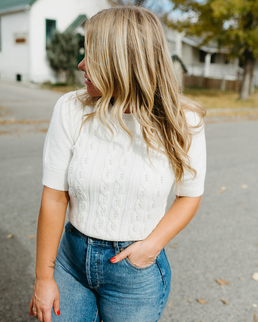 Lucy Paris Lee Pearl Detail Top