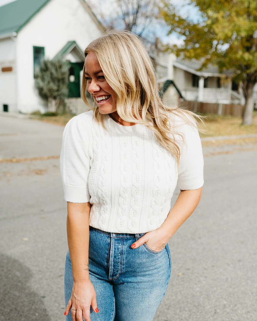 Lucy Paris Lee Pearl Detail Top