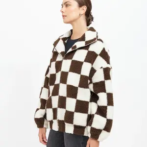 Brunette The Label Checkerboard Sherpa