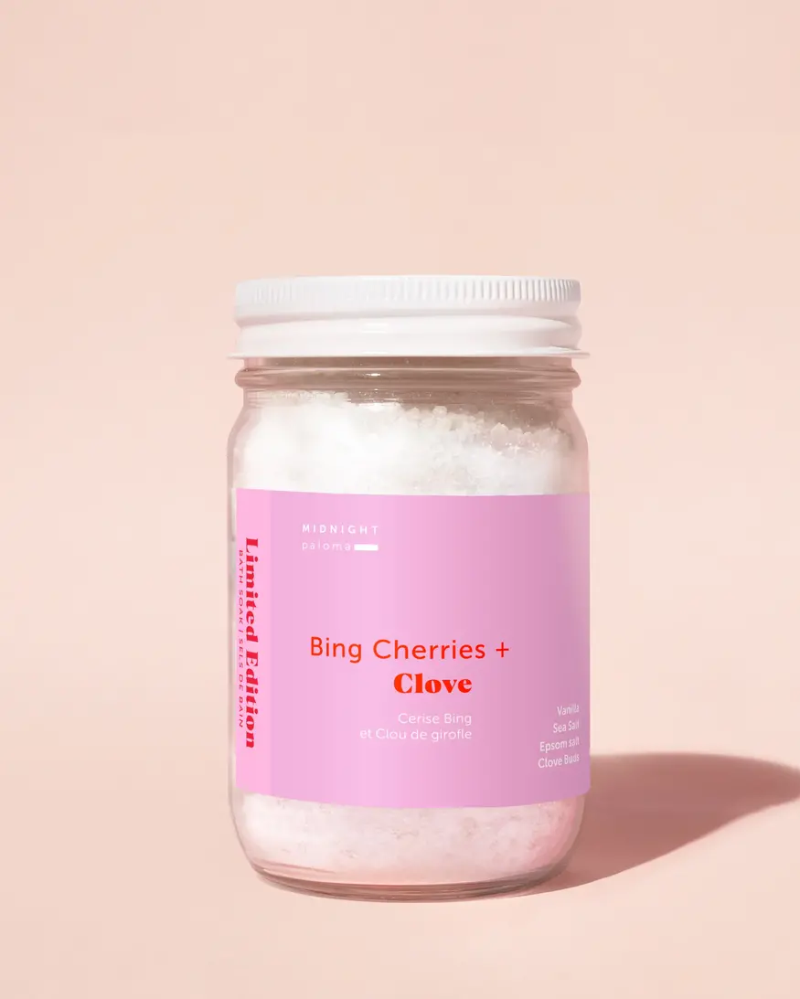 Midnight Paloma Bing Cherries + Cloves Bath Soak 4oz
