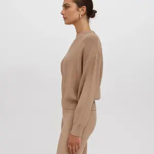Brunette The Label Olivia Rib Knit Crew