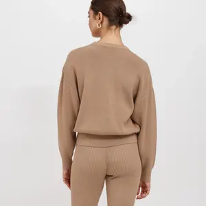 Brunette The Label Olivia Rib Knit Crew