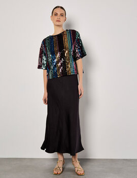 Apricot Lite Brite Sequin T-Shirt