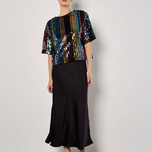 Apricot Lite Brite Sequin T-Shirt