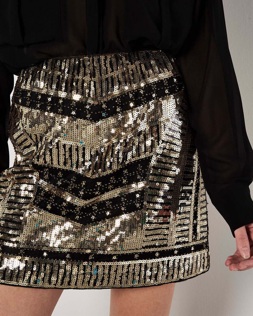 Apricot Gatsby Sequin Mini