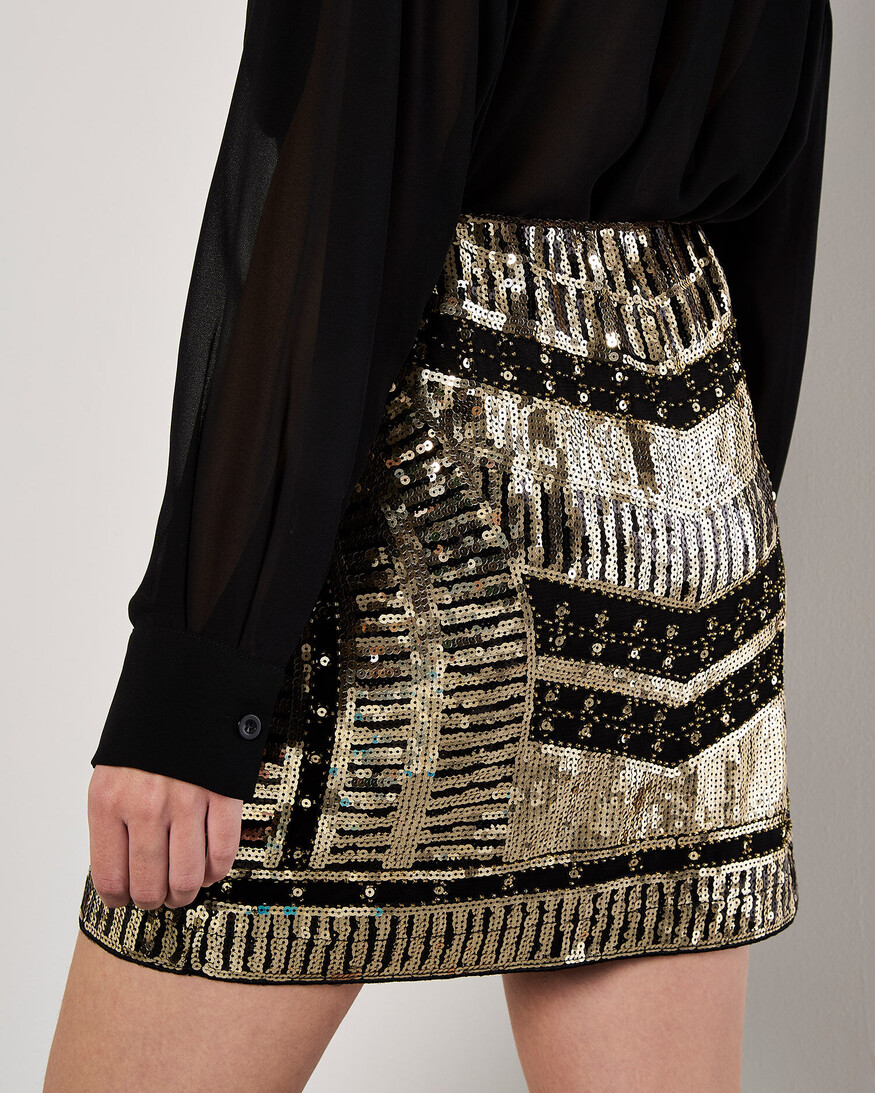 Apricot Gatsby Sequin Mini