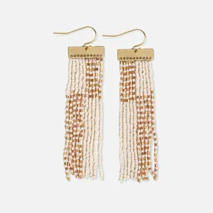 Ink & Alloy Lana Rectangle Fringe Earrings